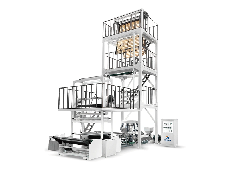 Double Layer Co-extrusion Rotary Die Head Film Blowing Machine Set