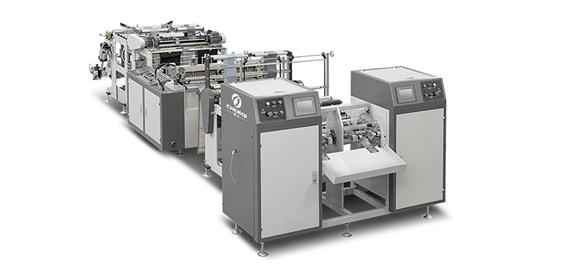 Full-Automatic Double-Channel Coreless Continuous-Roll Bag Making Machine
