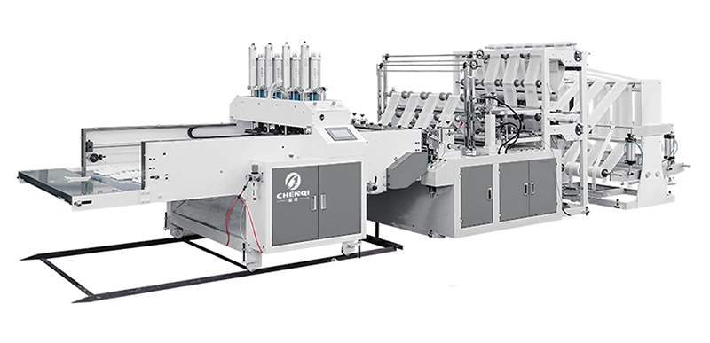Double-layer Eight-lines Automatic Cold Cutting Vest Bag Making Machine