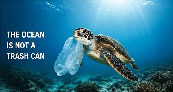 ocean plastic pollution crisis, 8 million tons plastic waste into ocean every year