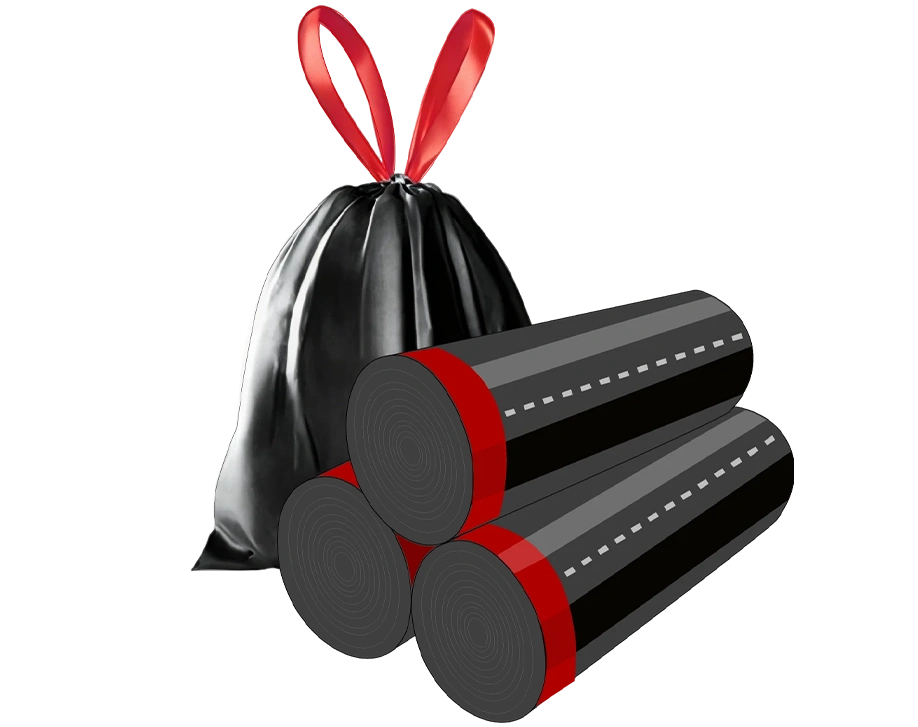 Ribbon-Through Rolled Bag