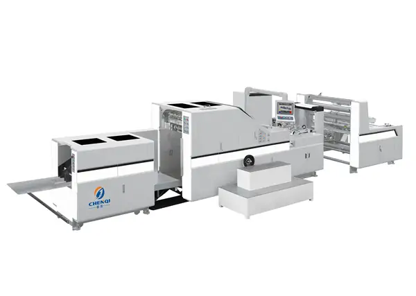 Automatic square bottom paper bag making machine